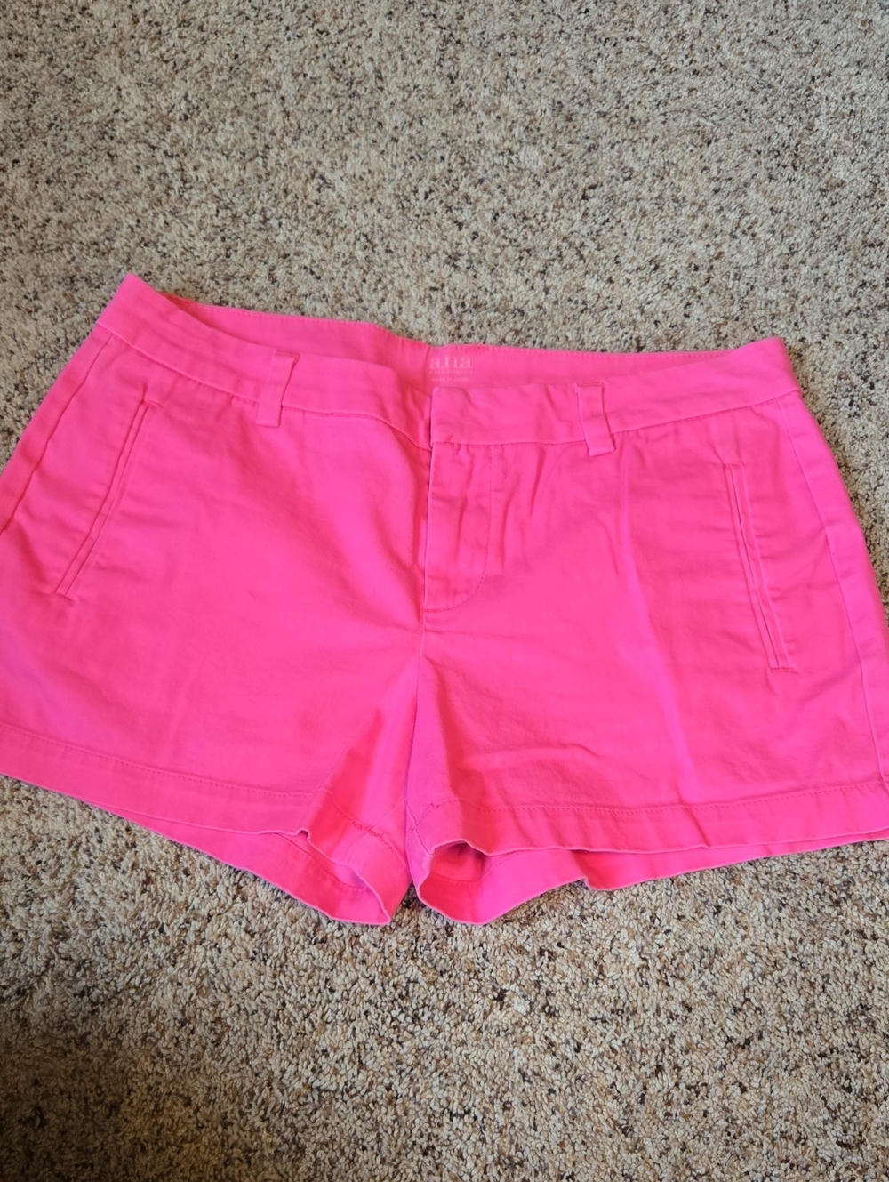 A.N.A. Hot Pink Twill Shorts Womens Size 10